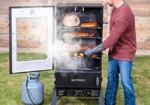 Working and use of a propane smoker include the following different steps